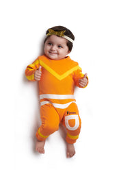 Toddler in an Orange Jump Suit