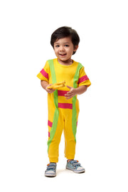 Yellow Striped Jumpsuit for Kids