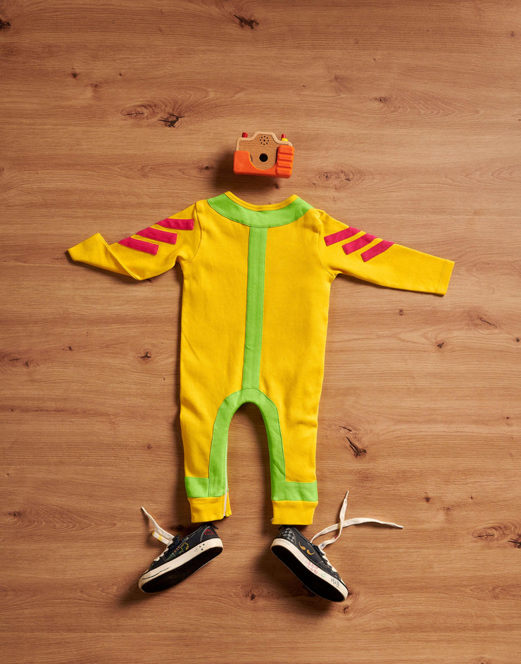 Yellow Striped Jumpsuit for Babies