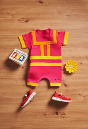 Pink Striped Jumpsuit for Kids